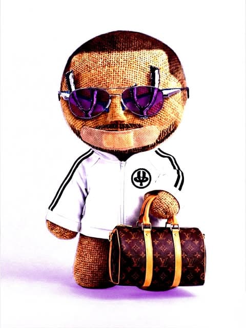 Yvppet — render personaggio con borsa